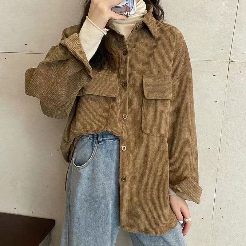Damesoverhemd effen kleur elegant vintage dagelijks lange mouw bisschopsmouw overhemd kraag lange tops werk dagelijks uitgaan roze bruin abrikoos lente herfst winter lente, herfst, winter 2025 - $28.99 –P14