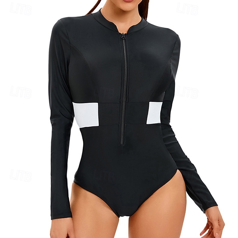 Dámské Ochrana proti vyrážce Plavky S potiskem Zapni UV ochrana proti slunci UPF50+ Dlouhý rukáv Plavky Surfování Plavání Léto 2026 - $23.99 –P14