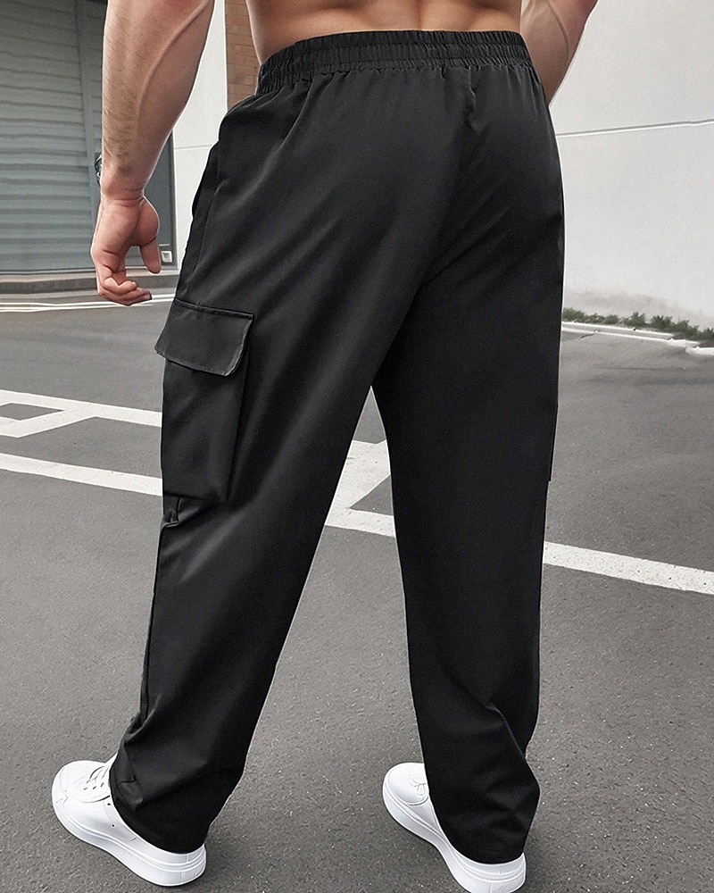 Per uomo Pantaloni Cargo Pantaloni Coulisse Elastico in vita Multi-tasche Semplice Indossabile All'aperto Quotidiano Campeggio & Escursionismo Moda Classico Nero Verde militare del 2025 a $15.49 –P8