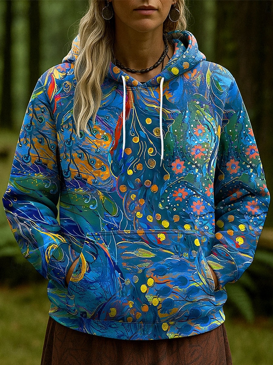 Női Pulóver Hoodie pulóver Virágos Grafika Absztrakt Alkalmi Hosszú ujj Kapucni Normál felsők Party estélyi viselet Utca Hétköznapi Arcpír rózsaszín Medence Narancssárga Lóhere Tavasz Ősz Tél 2025 - $27.99 –P1