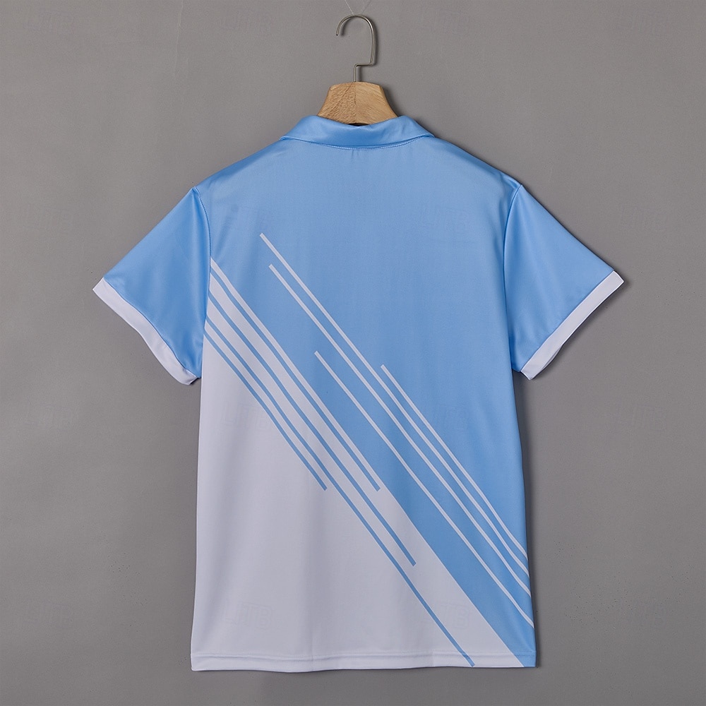 Herren Golf Linie Polo Sport-Poloshirts Kurzarm Polo-Shirts Hemden mit Kragen Lässig Athleisure Knöpfe Sommer Schwarz Rosa Blau 2025 - $12.99 –P15