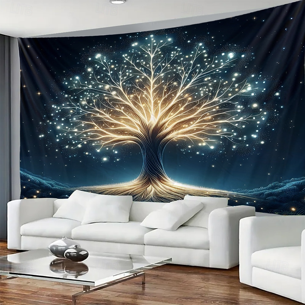 gobelín Deka Drapérii Fairycore Strom života Barevná rustikální design Ložnice Obývací pokoj Koleje Dekorace na zeď a dveře pozadí 2025 - $16.99 –P4