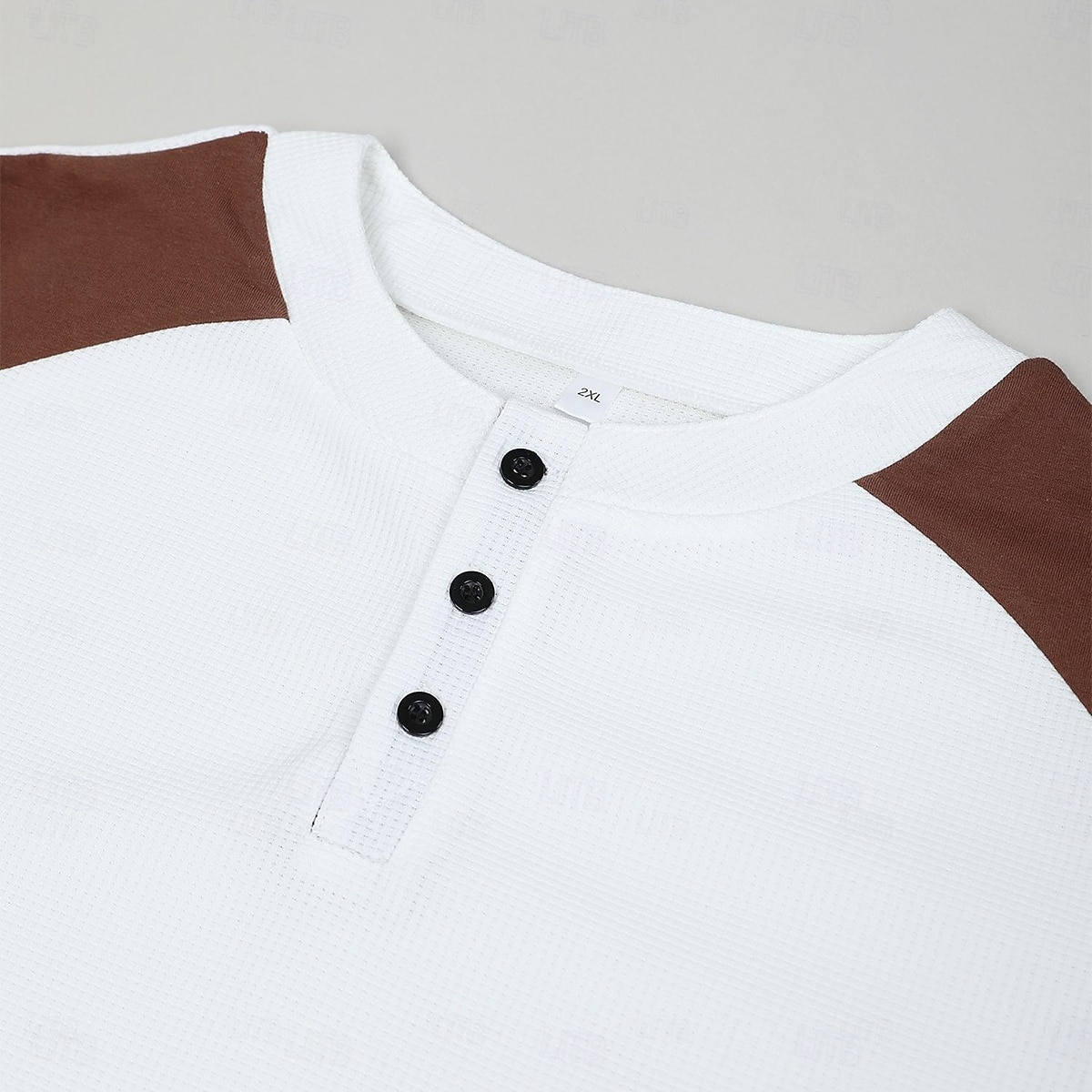 Férfi Gofri Henley ing Tee Top Hosszú ujj Henley Ősz Tavasz & Ősz Színes Divat Dizájn Alap Színes Vakáció Utca Hétköznapi Fekete Fehér Piros Férfi felső póló 2025 - $21.99 –P9