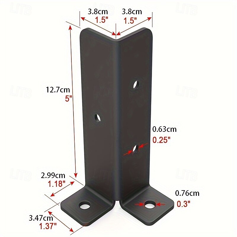 Ensemble de supports d'ancrage réglables pour poteaux de terrasse de 1,5 x 1,5, 2 x 2, 2 x 4 et 4 x 4, support en métal lourd pour clôture en bois et gazebo de 2025 ? $9.49 –P3