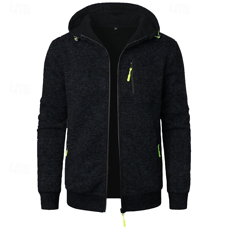Homme Sweat à capuche Sweat à capuche zippé intégral Sweat à capuche tactique Rouge vin Bleu Denim Noir Vert Véronèse bleu marine À capuche Uni Fermeture éclair Sport & Loisir Occasionnel Quotidien de 2025 ? $23.99 –P2