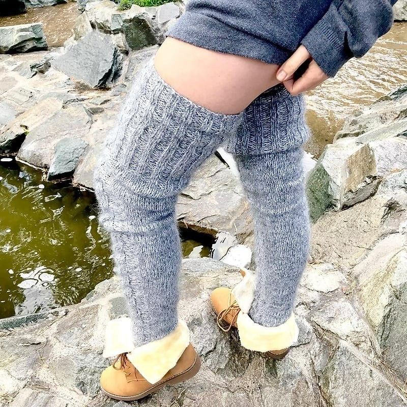 Dámské teplé pletené ponožky nad kolena, dlouhé trubicové ponožky, útulné, podzimní, zimní, silné, jednobarevné, vícebarevné, módní, pohodlné, pro každodenní nošení. 2025 - $15.99 –P5