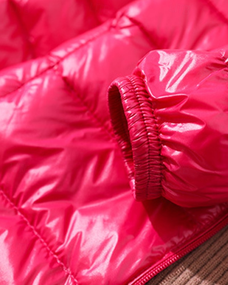Femmes Doudoune Manteau Chaud Confortable Fermeture éclair Avec Poches Mode Uni Fête Sortir Décontracté Quotidien Week-end Fermeture éclair Long À capuche Coupe régulière manche longue Vêtements de 2025 ? $57.99 –P12