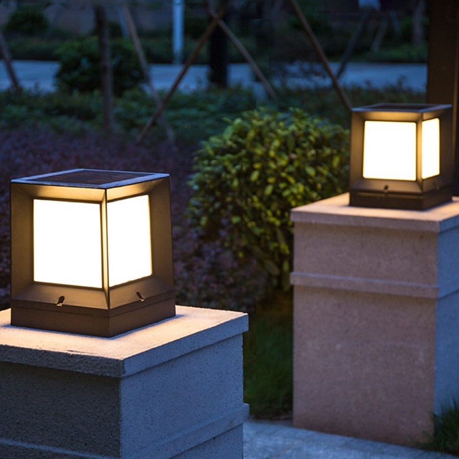 LED Outdoor Solor Post Lights 21cm Nordic Style Outdoor Column Lights Fence Post Cap Lights Waterproof IP54 for Deck Suitable for Door Stone Pillars Garden lamp Post 2026 - $172.99 –P10