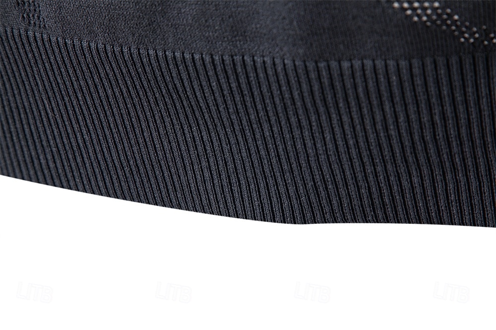 Herre Pullover genser Strikke Vanlige topper Jacquard Knapper Helfarge Polokrage Elegant Årgang Skole Hjem Klær Vår Høst Mørk Marineblå Kakifarget S M L 2026 - $35.99 –P25