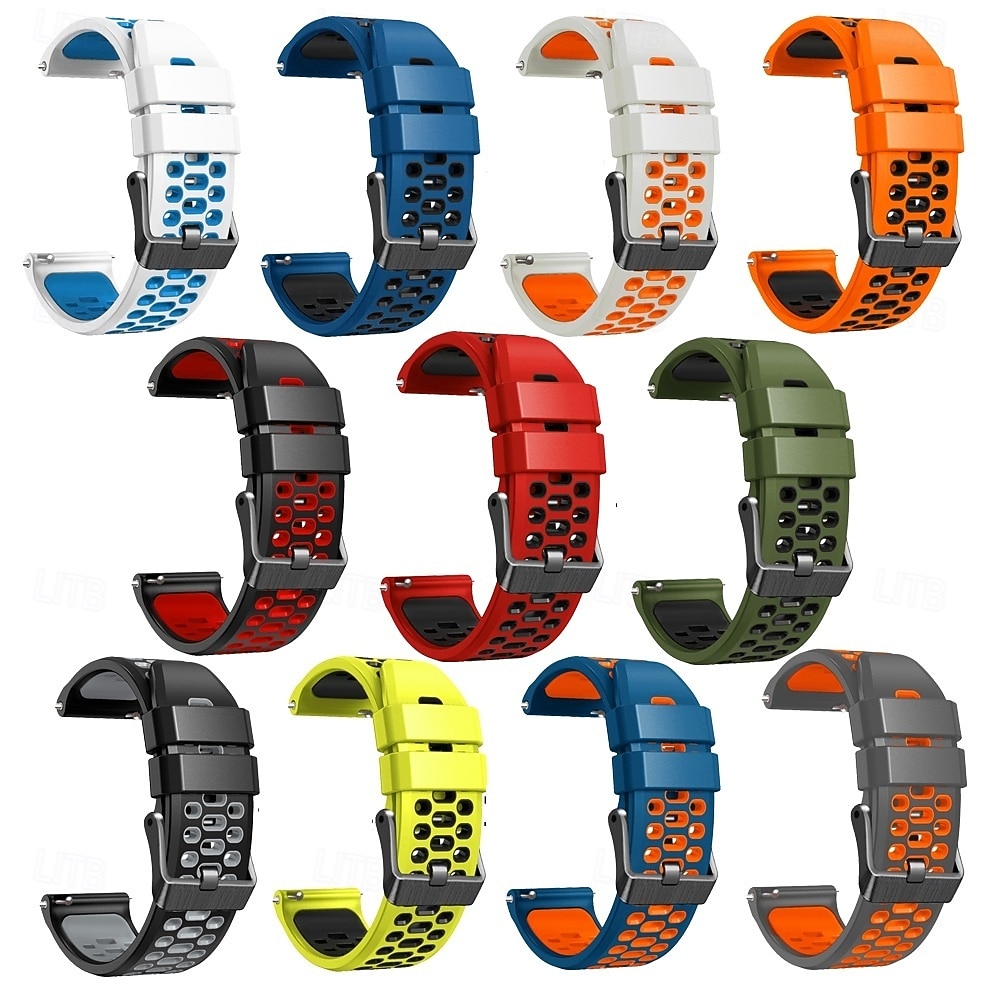 Bracelet de Montre  pour Garmin Samsung Huawei Amazfit Polar Xiaomi Ticwatch GTR 4/3 Pro / 3/2/2e / 47mm, Stratos 3/2S / 2, Pace 1 GT Watch / GT 2 Pro / GT 46mm / GT 2 46mm / GT 46mm / GT Active de 2025 ? $15.99 –P2