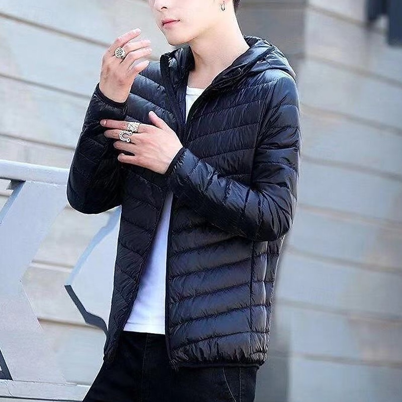 Per uomo Cappotto Invernale Giacca imbottita Giacca Imbottita Tasca Poliestere Vacanza Abbigliamento quotidiano Data Regolare Moda Casual Confortevole Calore Termico Inverno Colore Solido / Tinta del 2026 a $25.99 –P3