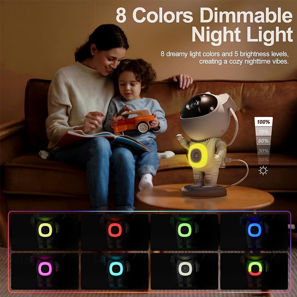 Galaxy Star Projector for Bedroom Night Lights for Kids Room White Noise Bluetooth Speaker Ceiling Projector Room Decor Gifts for Easter Girls Boys Adults Birthday 2025 - $40.99 –P2