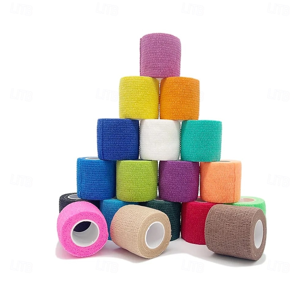 fasce elastiche sportive autoadesive colorate, fasce di supporto flessibili per ginocchia, dita, caviglie, polsi, spalle e articolazioni, protezione muscolare e prevenzione degli infortuni del 2025 a $3.49 –P4
