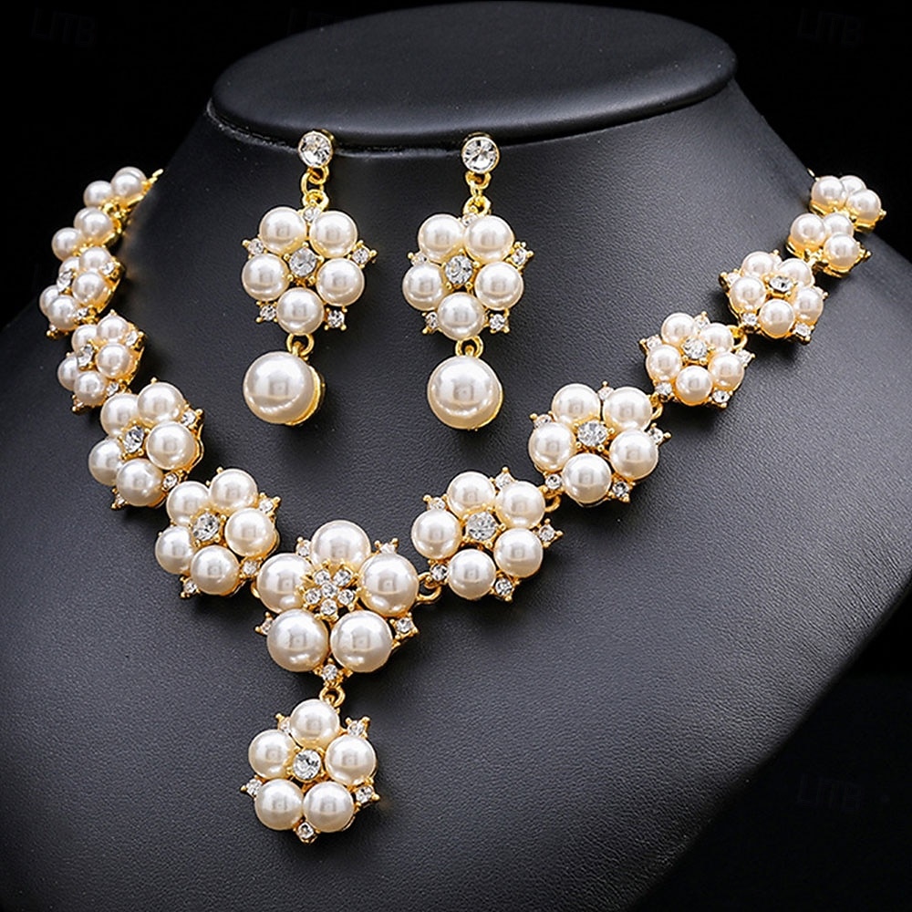 Korusetti 2 Vihreä Helmi Kromi 1 Kaulakoru Korvakorut Naisten Tyylikäs Vintage Muoti Vintage-tyyli Perinteinen Korusetti Käyttötarkoitus Häät Juhla Häävieras 2026 - $16.49 –P8