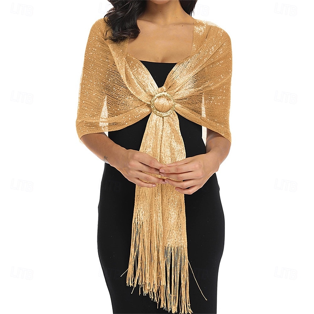 sjal og sjal til aftenkjoler - kvinner glitrende bryllup formelt elegant pashminasjal for kvinner 2025 - $23.99 –P7