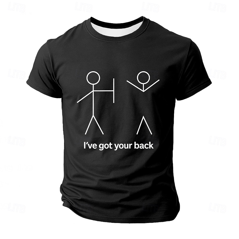 Ανδρικό Γραφικό T-Shirt Αστείο 'Έχω Το Πλάι Σου' Λογοπαίγνιο Σχεδίαση Ανθρώπινου Σχήματος 2025 - $17.99 –P5