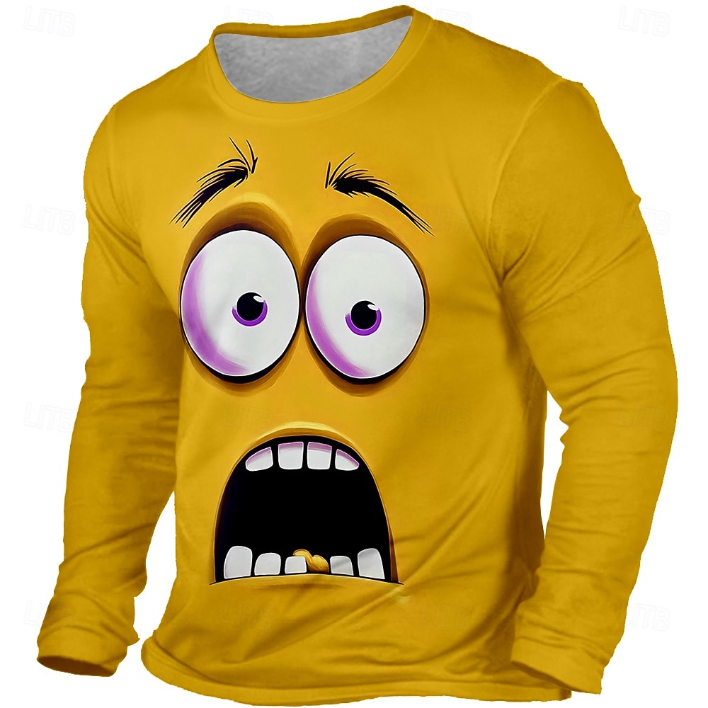 Voor heren Leeuw T-shirt Lange mouw T-shirt 3D-afdrukken Strakke