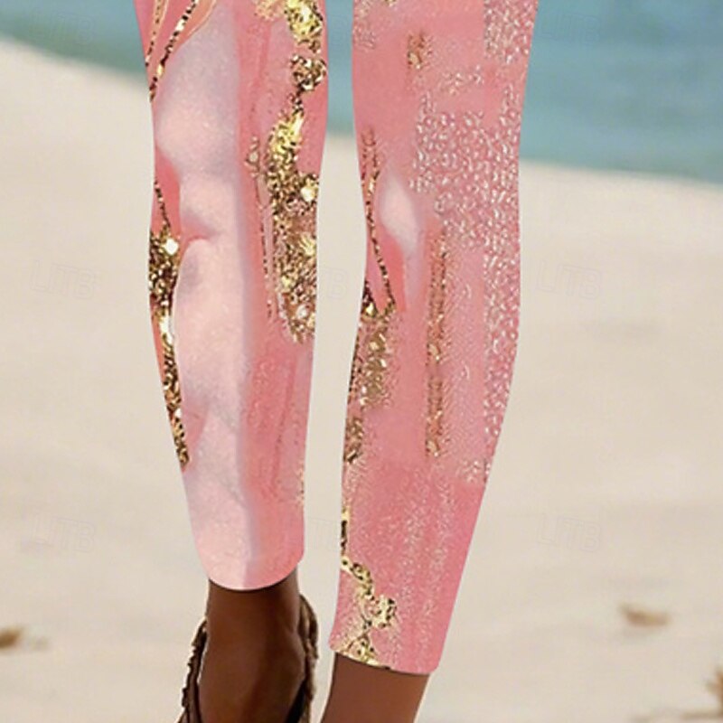 Pentru femei Pantaloni Jambiere Colanți confortabili Șic Stradă Casual Lungime totală Talie Înaltă Cu model Talie elastică Imprimeu Respirabilitate Comfortabil Strech Vacanță Stradă Purtare Zilnică 2025 - $17.99 –P3