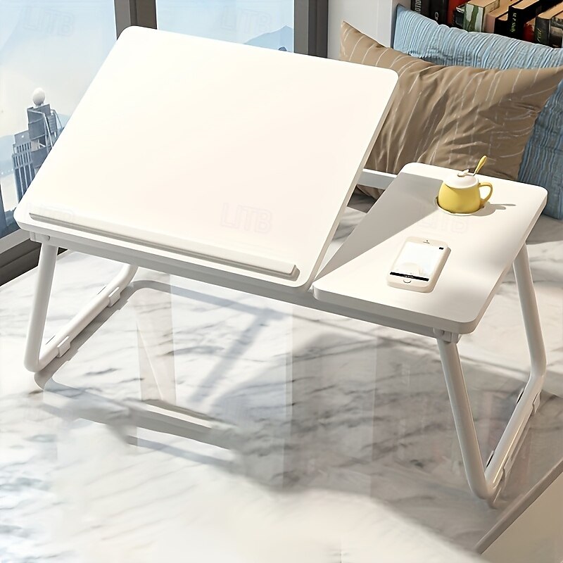 Mesa de estudio plegable ajustable de cinco velocidades con portavasos y tira antideslizante. 2025 - $106.99 –P2