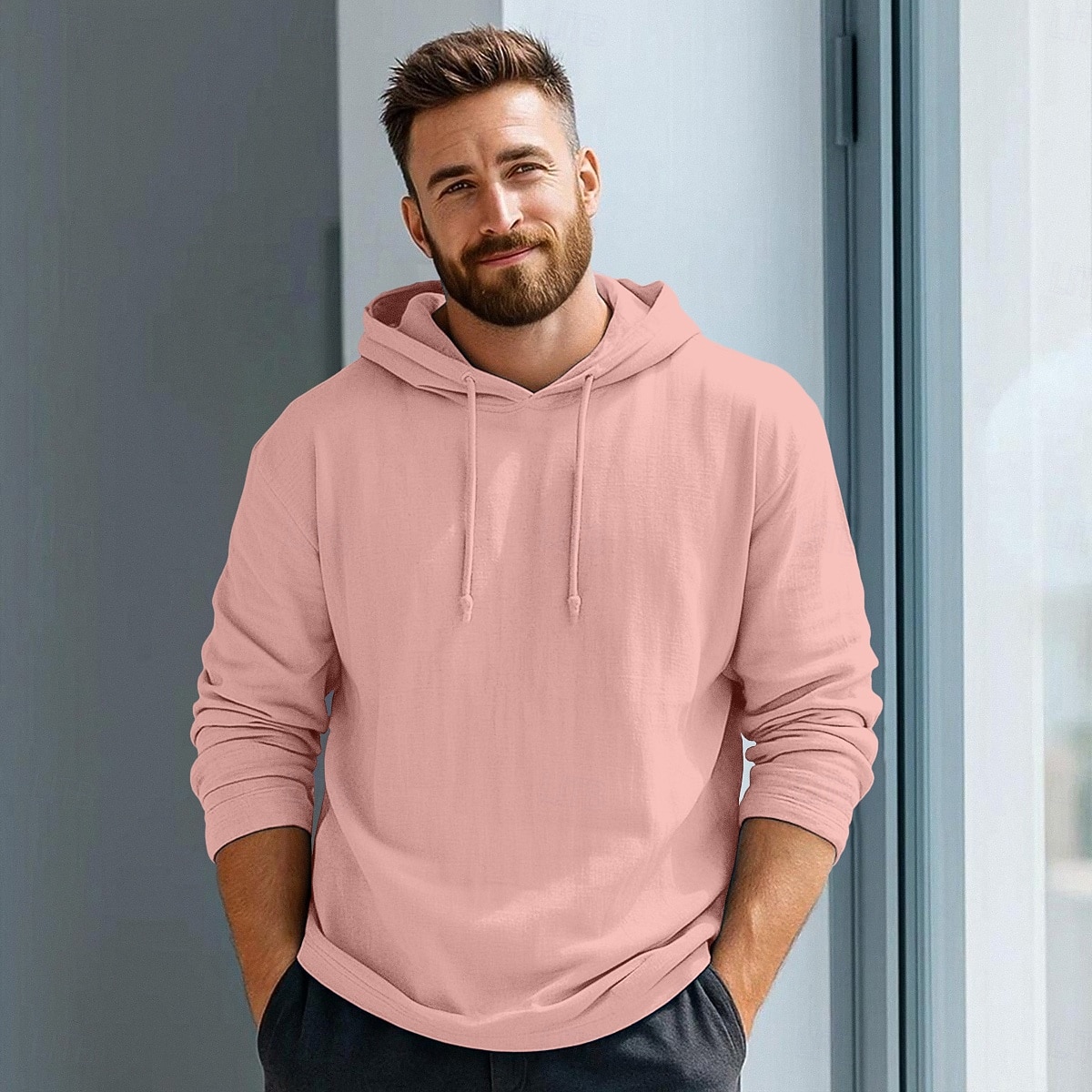 Homme Sweat à capuche T-shirt en lin manche longue À capuche Été Printemps Couleur Unie Uni ancien Bohème Occasionnel Bord écru Vacances Rue Occasionnel Blanche Rose Claire Rouge Bordeaux T-shirt de 2025 ? $23.99 –P6