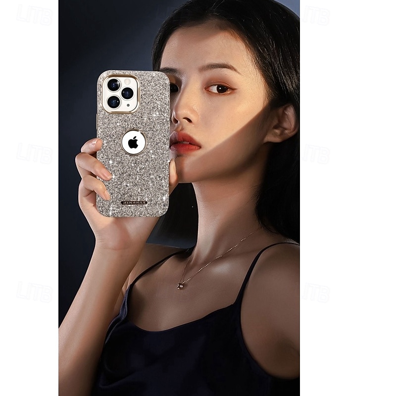 телефон Кейс для Назначение iPhone i16 15 14 Pro Max Plus 13 Pro Max Кейс на заднюю панель Поддержка беспроводной зарядки Блеск Блеск Блестящий Защита от удара Ретро ТПУ ПК 2026 - $21.99 –P5