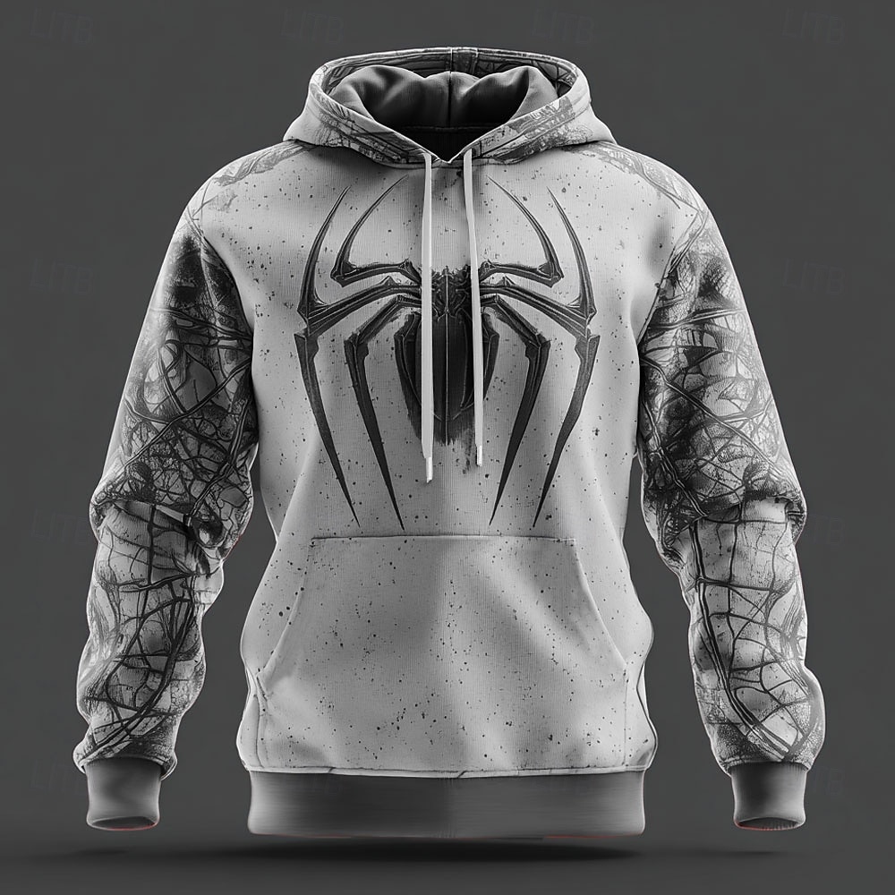 Homme Araignée 3D Sweat à capuche Sweatshirt Frais Fête manche longue Col ras du cou Club Vêtements de rue Bleu Jaune Rouge Violet Gris Cordon de serrage Automne Hiver Designer S M L XL XXL XXXL de 2026 ? $28.99 –P5