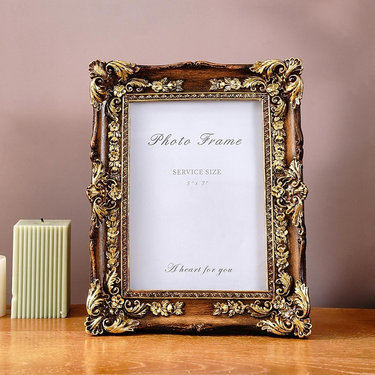 1 kpl eurooppalainen kolmiulotteinen kuviointi suorakulmainen klassinen valokuvakehys hartsimateriaalista, joka sopii perhevalokuvakoristeluun ja valokuvausrekvisiittaan 2026 - $14.99 –P8