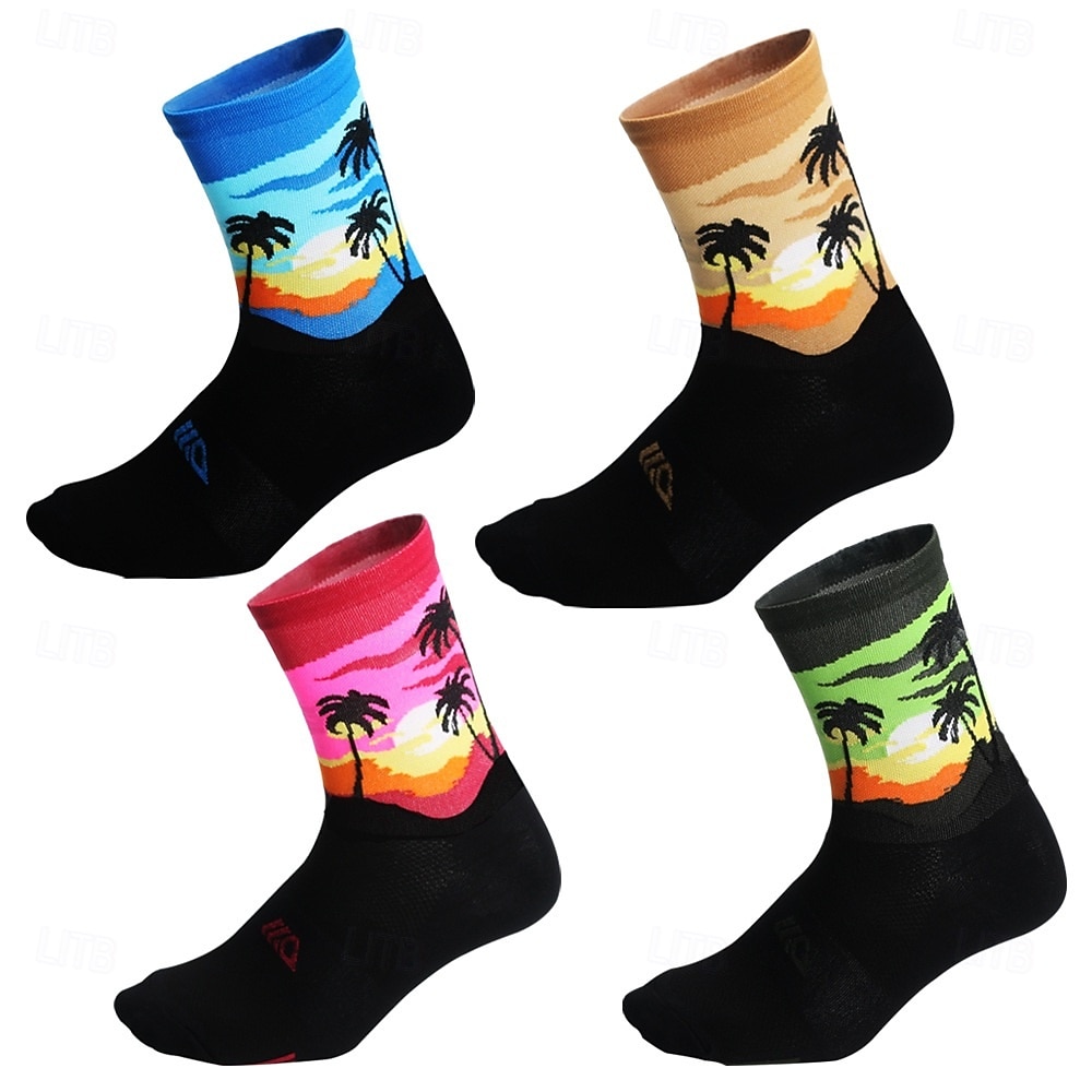 Calcetines Calcetines Ciclismo Calcetines de bicicleta Calcetines deportivos Calcetines atléticos Camping / Senderismo Senderismo Ejercicio al Aire Libre Bicicleta / Ciclismo Alta elasticidad Cómodo 2025 - $12.99 –P1