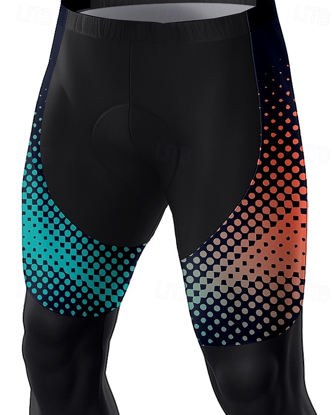 Men's Graphic Geometric Gradient Bike Pants Bike Tights Bottoms Slim Fit Sports UV Resistant 3D Pad Quick Dry Reflective Strips Blue Clothing Apparel Bike Wear 2026 - $31.99 –P3