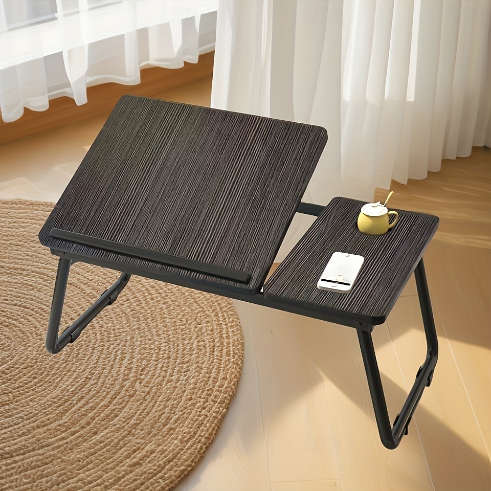 Mesa de estudio plegable ajustable de cinco velocidades con portavasos y tira antideslizante. 2025 - $106.99 –P4