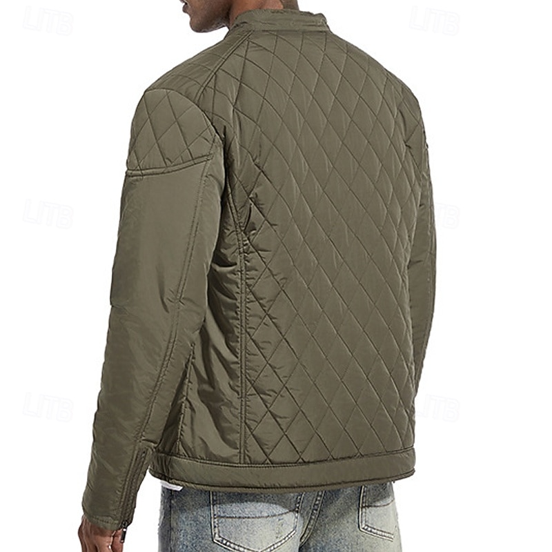 Per uomo Cappotto Invernale Giacca trapuntata Parka Tasca Poliestere Vacanza Abbigliamento quotidiano Data Regolare Moda Casual Confortevole Calore Termico Inverno Colore Solido / Tinta Unita Nero del 2026 a $59.99 –P18