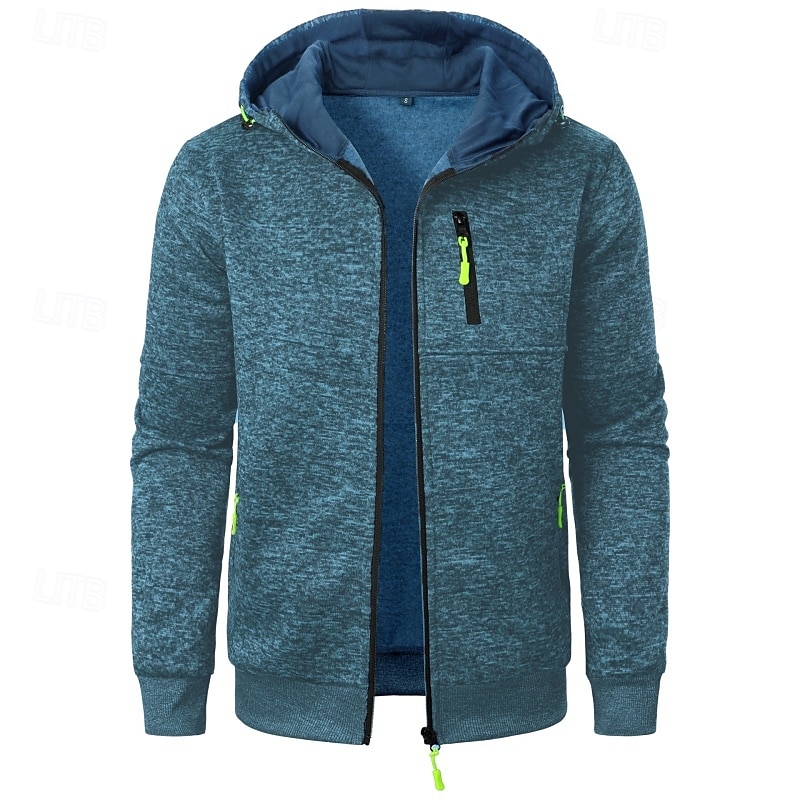 Homme Sweat à capuche Sweat à capuche zippé intégral Sweat à capuche tactique Rouge vin Bleu Denim Noir Vert Véronèse bleu marine À capuche Uni Fermeture éclair Sport & Loisir Occasionnel Quotidien de 2025 ? $23.99 –P10