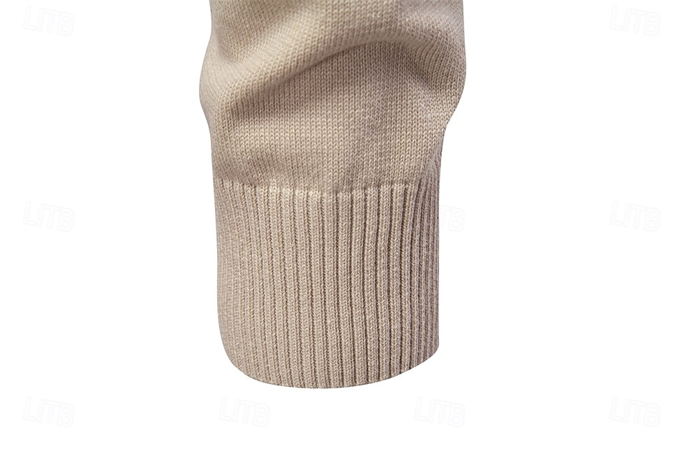 Homme Pull Tricoter Hauts Réguliers Demi-zip Bandes Rayé Col montant ancien Frais École Vacances Vêtement Tenue Printemps Automne Noir Violet S M L de 2025 ? $50.99 –P17