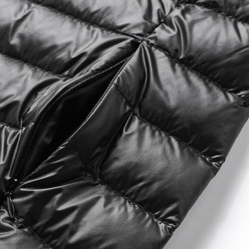 Férfi Télikabát Puffer dzseki Párnázott dzseki Zseb Polyster Vakáció Hétköznapi viselet Randi Szokványos Divat Alkalmi Kényelmes Melegen tartani Tél Egyszínű / Sima szín Bor Fekete Tengerészkék 2025 - $22.99 –P5