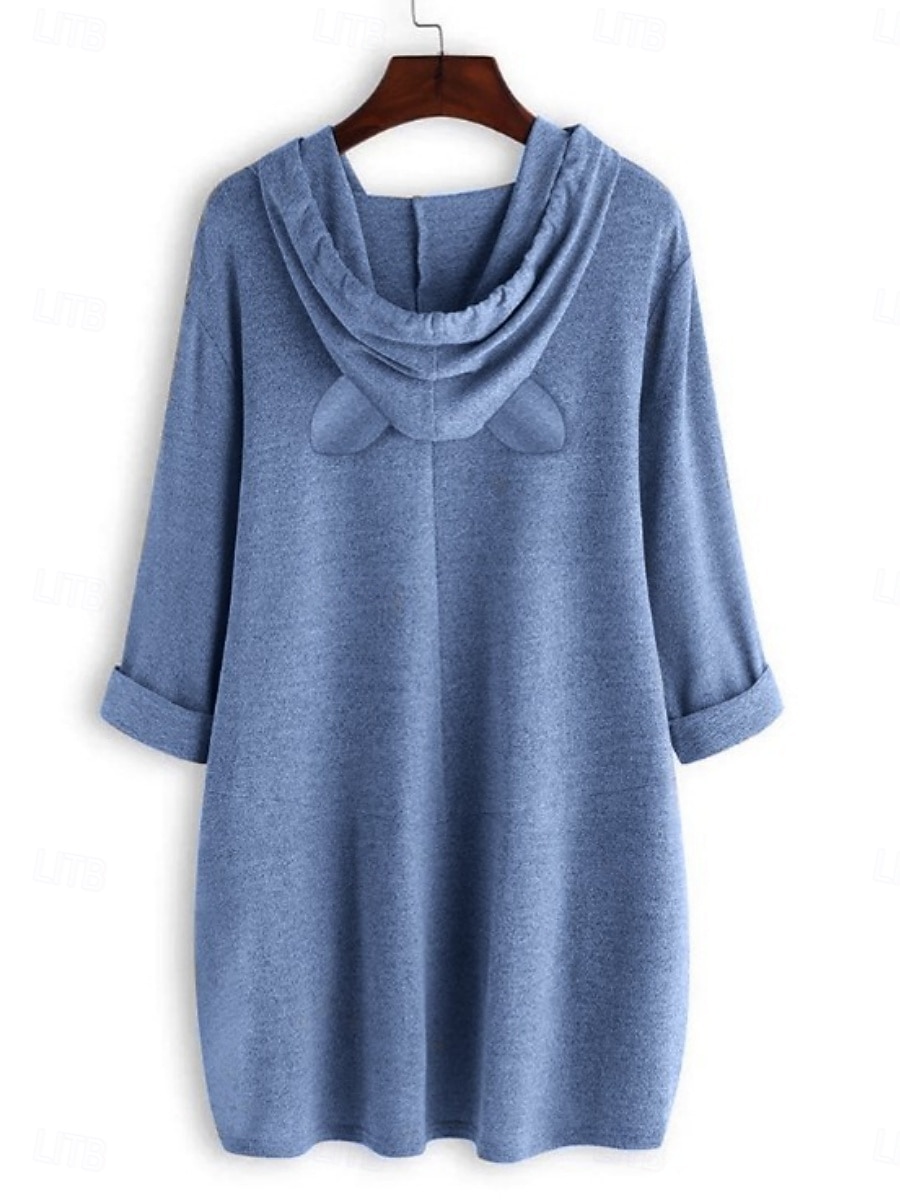 Femmes Sweat à capuche Uni Streetwear Occasionnel manche longue À capuche Hauts Réguliers Rue Fête Avec Poches Imprimé Jaune Rose Claire Bleu Gris Automne Hiver de 2025 ? $22.99 –P3