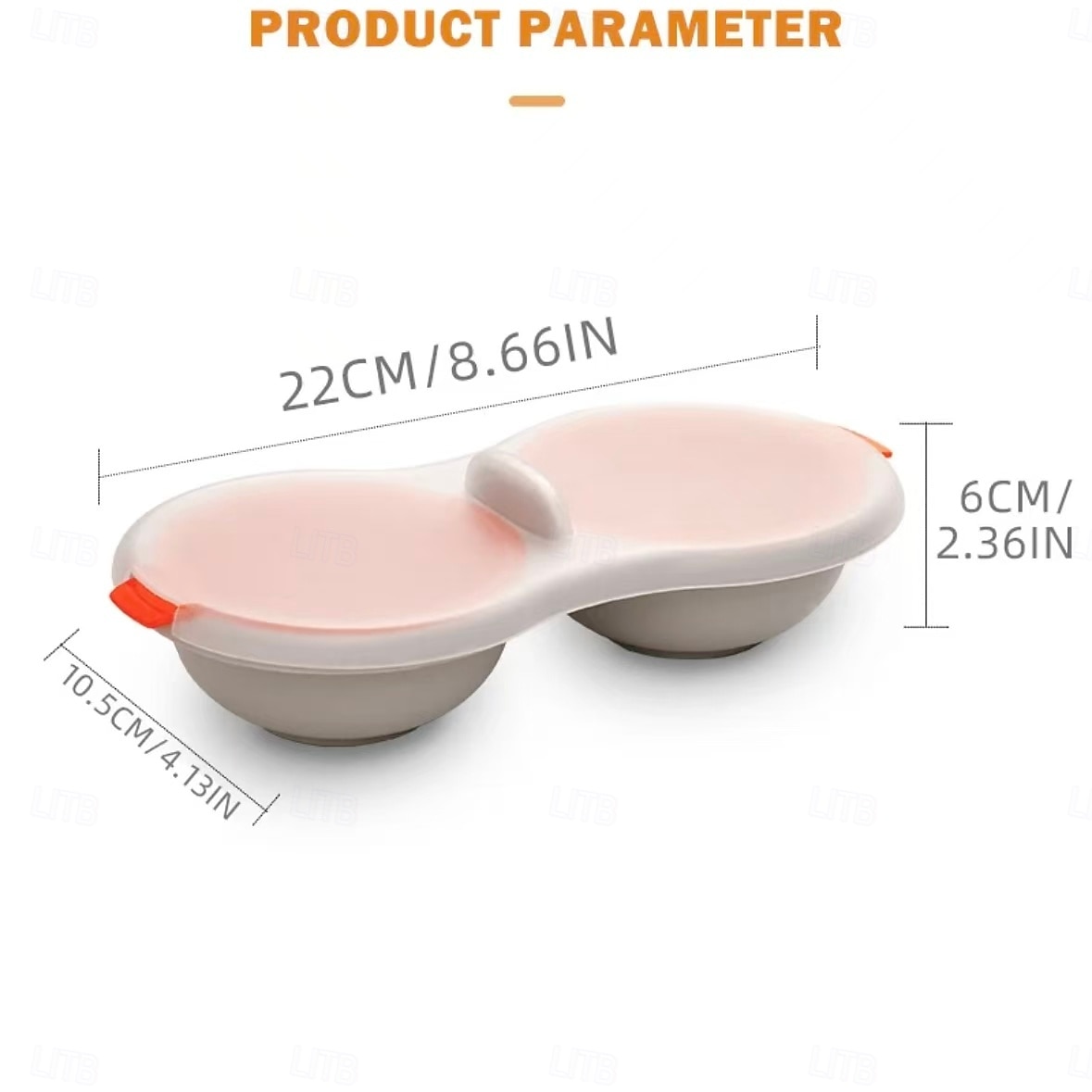 przenośny garnek do gotowania jajek w kuchence mikrofalowej, dwuoczna misa do gotowania jajek w parze z separatorem, tacka do gotowania jajek w kuchence mikrofalowej o jakości spożywczej 2026 - $16.99 –P9