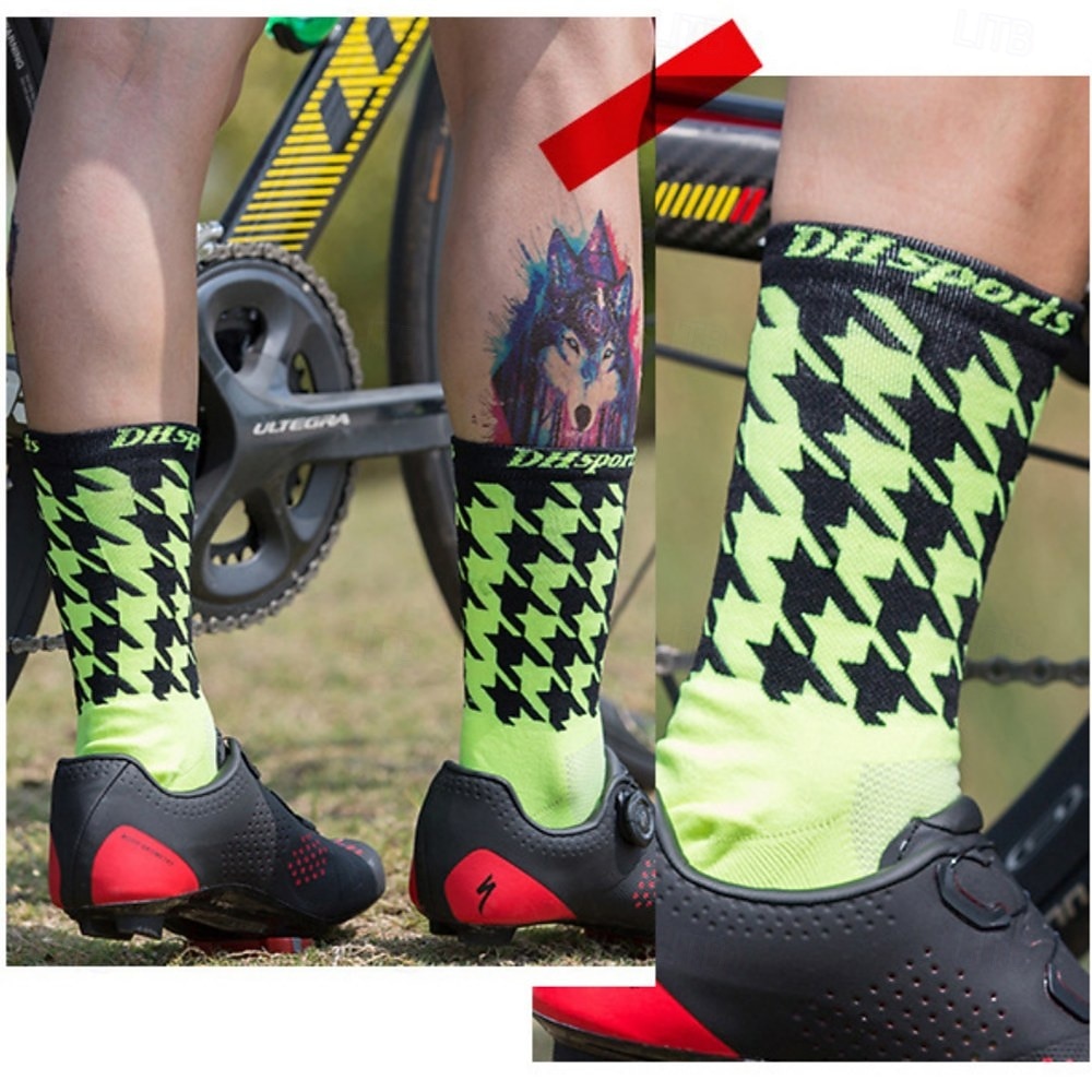Calcetines Calcetines Ciclismo Calcetines de bicicleta Calcetines deportivos Calcetines atléticos Camping / Senderismo Senderismo Ejercicio al Aire Libre Bicicleta / Ciclismo Alta elasticidad Cómodo 2025 - $11.49 –P4