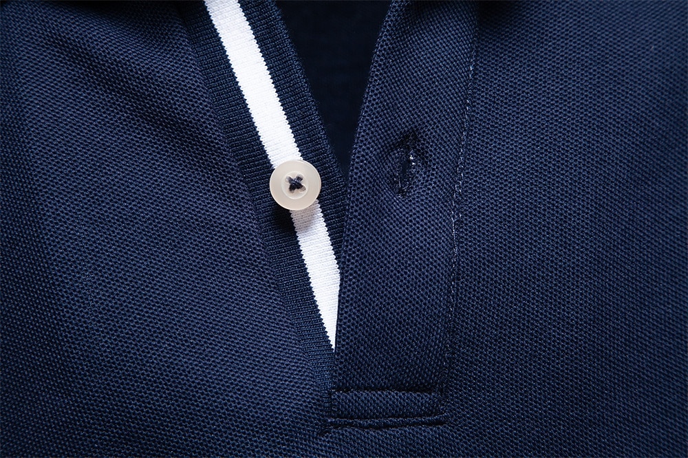 Herre Polo Arbeid Virksomhet Aftæpning Langermet Fritid Bekvem عادي Broderi Fargeblokk Alle årstider Normal Svart Hvit Mørk Marineblå Militærgrønn Lyseblå Polo 2026 - $21.99 –P10