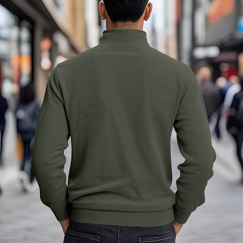 Herren Leichte Jacke Cordjacke Freizeitjacke Urlaub Täglich Atmungsaktiv Tasche Frühling Herbst Einfach Mode Klassisch Revers Regulär Schwarz Braun Hellgrau Armeegrün Aprikose Jacken 2025 - $29.99 –P10