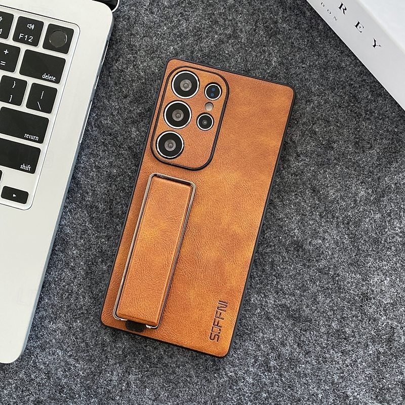 هاتف غطاء من أجل سامسونج جالاكسي اس 25 الترا S24 Ultra S23 Ultra غطاء خلفي مع رباط المعصم مسند الدراجة ضد الصدمات مكتب  /  الأعمال TPU الطلاء 2025 - $20.99 –P5