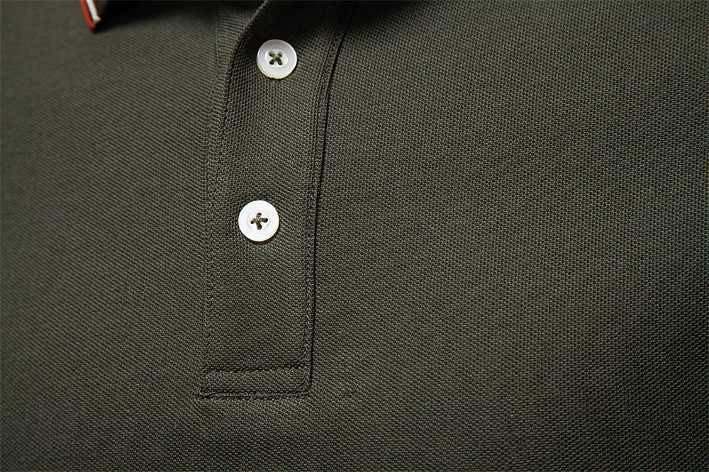 Hombre Polo Trabajo Negocio Cuello Vuelto Manga Larga Ocio Cómodo Plano Bloque de Color Puro Todas las Temporadas Ajuste regular Rojo rubí Negro Blanco Azul Marino Oscuro Gris claro Verde Ejército 2026 - $22.99 –P5