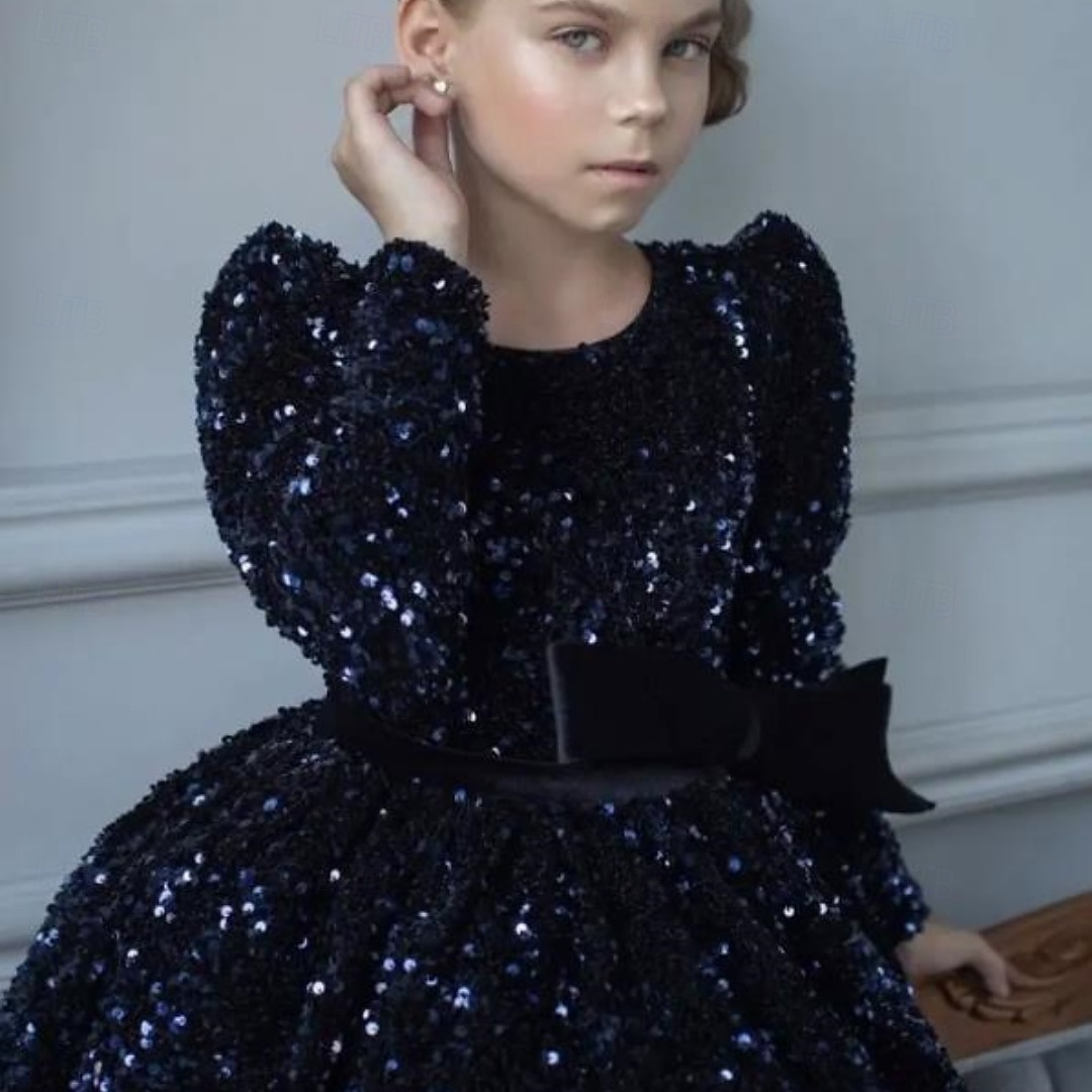 Kinder Mädchen Partykleid Einfarbig Langarm Leistung Netz Prinzessin Süß Netzstoff Knöchellang Etui-Kleid Tüllkleid Sommer Frühling Herbst Kinder Schwarz Weiß Wein 2025 - $79.99 –P18