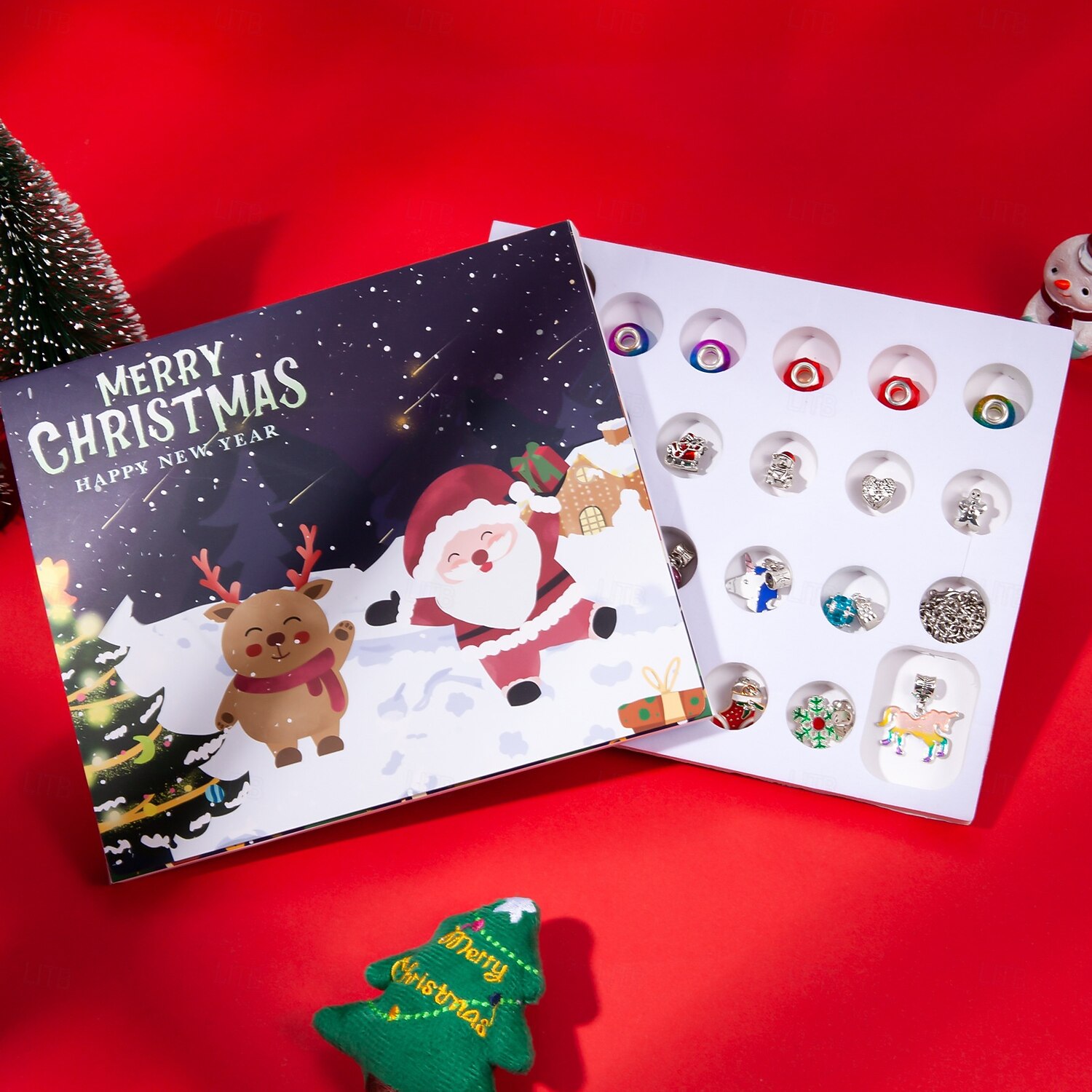Christmas Advent Calendar Bracelets 2025 for Girls, 24 Days DIY Jewelry Making Kit with 22 Charm Beads and 2 Adjustable Bracelets, Xmas Countdown Gift for Kids Teens Women 2025 - $14.99 –P5
