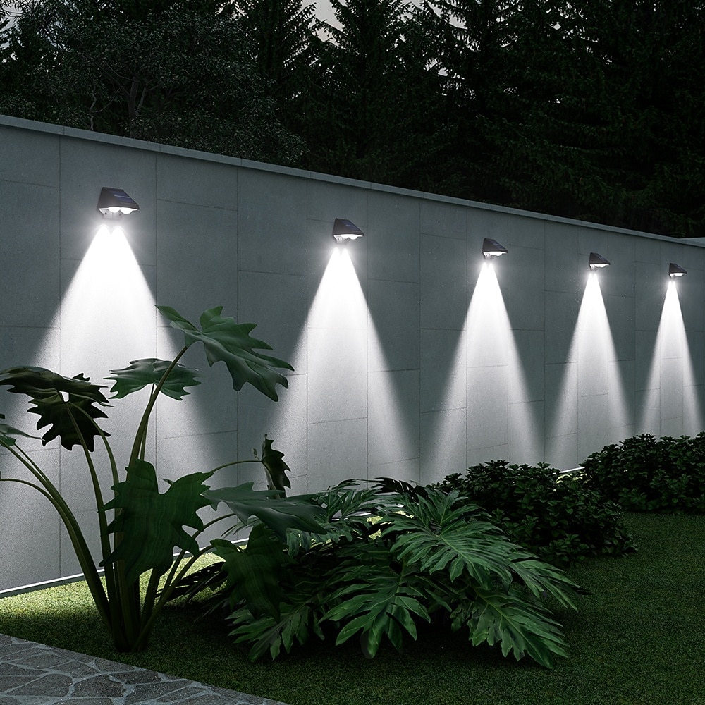 2/4 sztuki solarnej lampy ściennej, wodoodpornej, zewnętrznej, ogrodowej, do oświetlenia ściennego, domu, balkonu, świątecznej dekoracji, nastrojowej lampy, willi, lampy ulicznej 2026 - $21.99 –P4