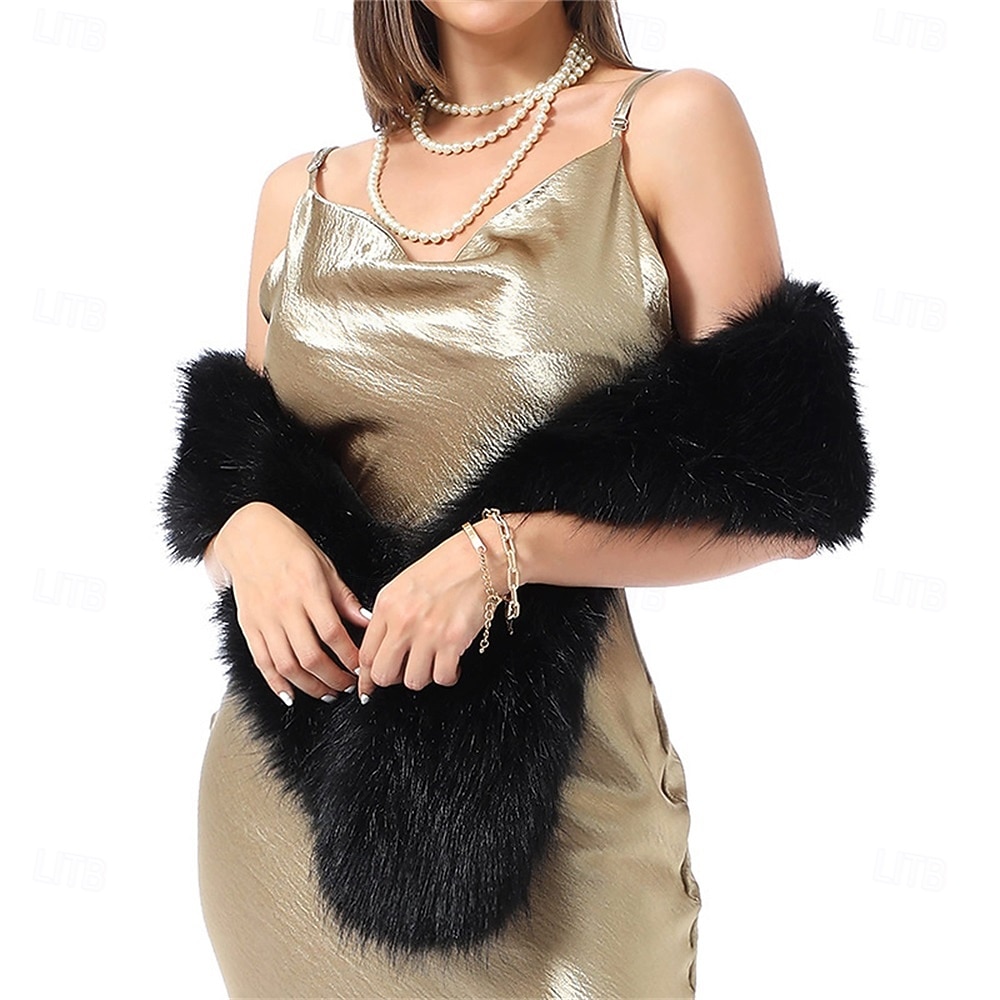 Long Women's Faux Fur Collar Scarf Wrap Cold Winter Warm Wrap Stole Shawl Shrug Neck Warmer 2026 - $16.49 –P10