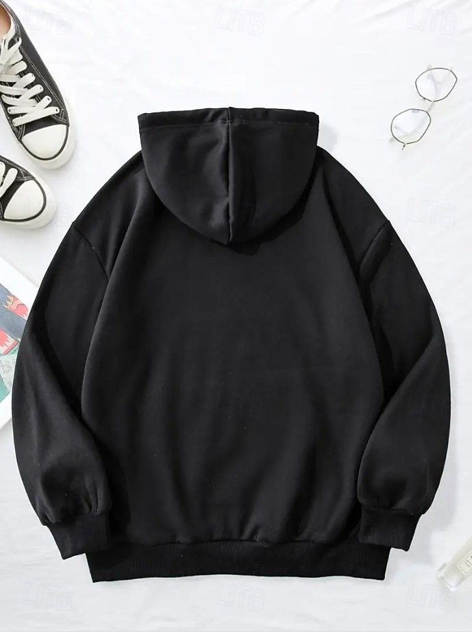 نسائي كنزة صوفية حيوان كاجوال كم طويل مع قبعة قمصان عادية شارع مناسب للبس اليومي طباعة أسود وردي بلاشيهغ أحمر أخضر الخريف الشتاء 2025 - $29.99 –P2