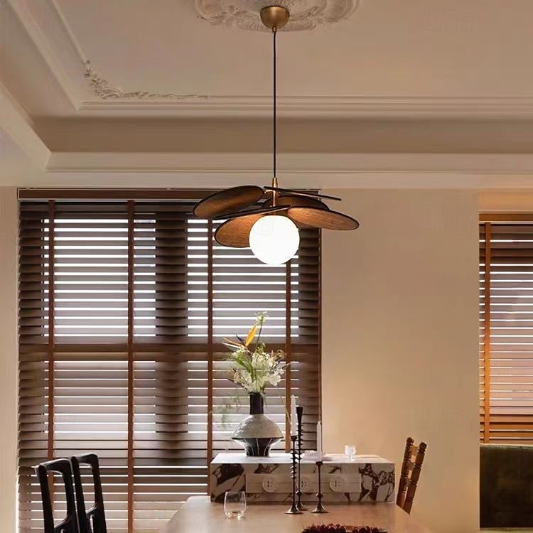 Lampadario a sospensione a LED, lampadario in rattan, lampadario moderno in oro, lampadario a sospensione vintage, lampadario a sfera con montaggio a filo sul soffitto, 110-240 V, 110-265 V del 2025 a $249.99 –P4