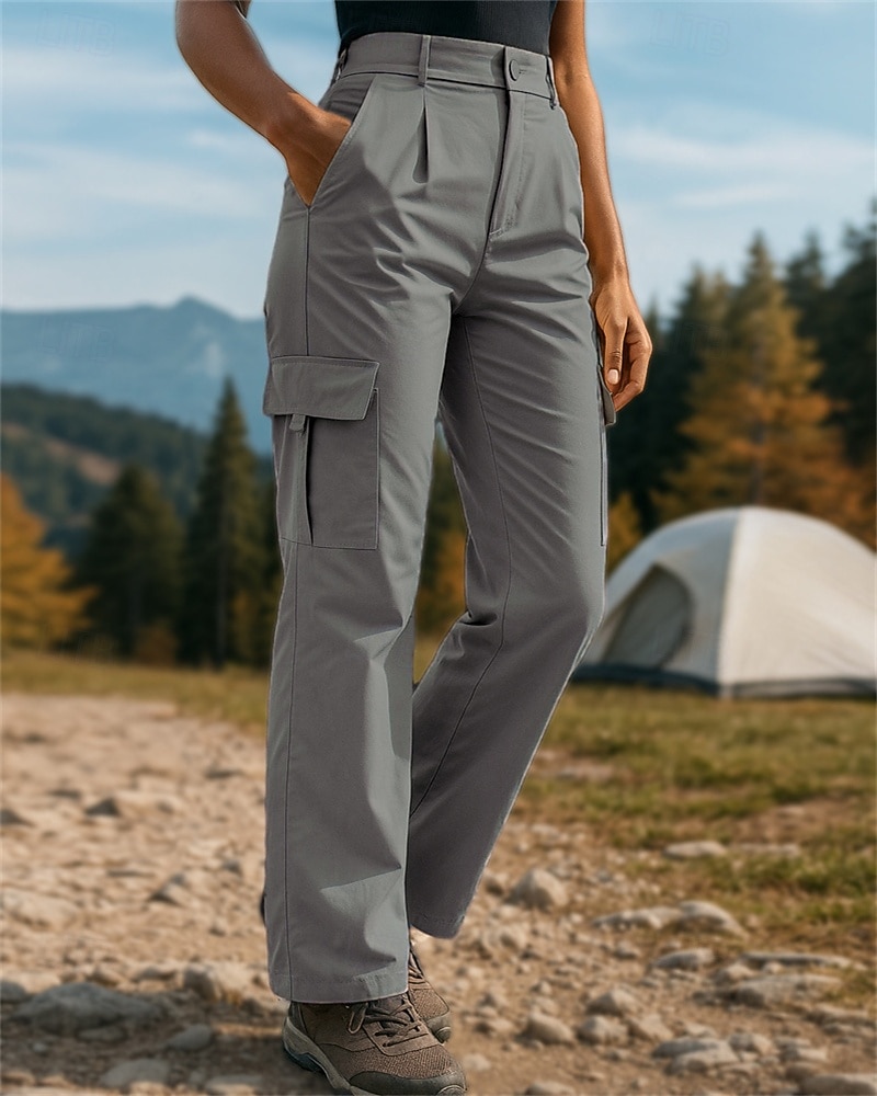 2026年 女性用 カーゴパンツ ハイキング パンツ 春 秋 アウトドア レギュラー 防水 防風 パンツ ポケット ブラック ピンク スパンデックス キャンピング＆ハイキング ゴルフ ランニング S M L XL XXL  コレクション – $26.99 –P7