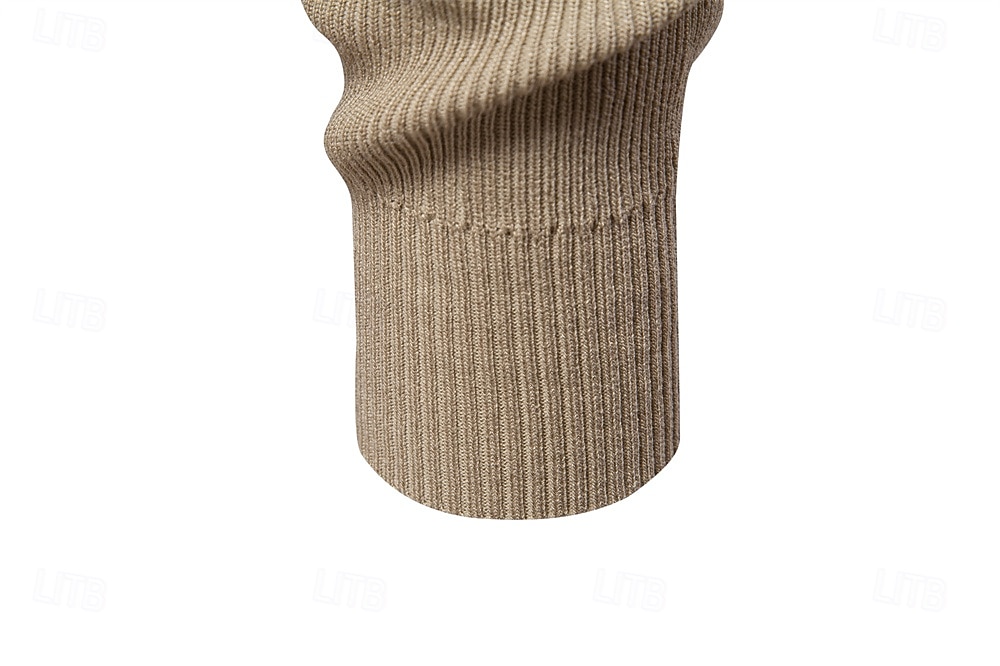 Herre Pullover genser Vaffelstruktur Strikke Crewneck عادي Crew-hals Årgang Kul Skole Feriereise Klær Raglan Ermer Vår Høst Mørk Marineblå Kakifarget S M L 2026 - $35.99 –P13