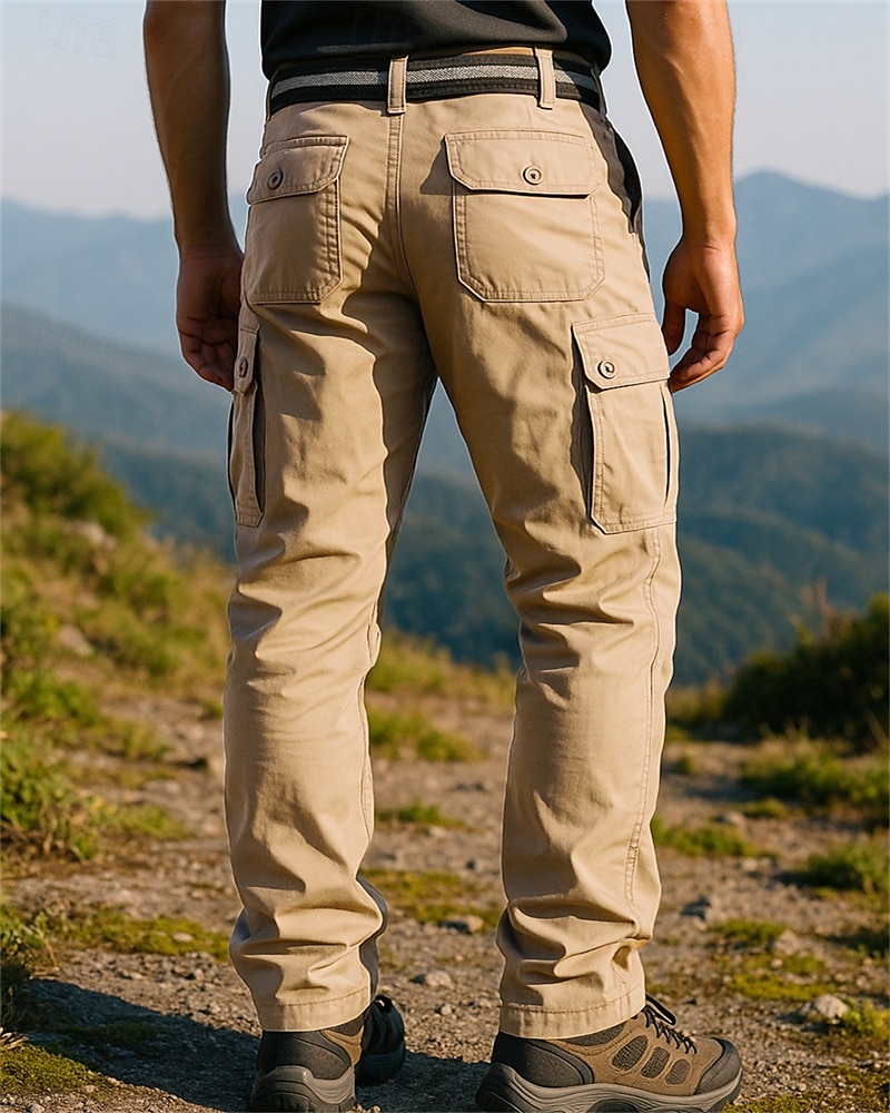 בגדי ריקוד גברים מכנסי קרב מכנסי קרגו מכנסיים לטיולי הליכה אביב סתיו חיצוני רגיל עמיד למים עמיד מכנסיים כיס צהוב צבא שחור כותנה מחנאות וטיולים ציד ריצה S M L XL XXL 2026 - $38.99 –P2